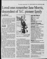 Loved ones remember Jane Morris, descendent of S.C. pioneer family