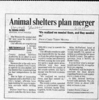 Animal shelters plan merger