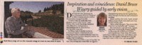 Inspiration and coincidence: David Bruce Winery guided by early vision