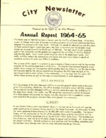 City Newsletter Annual Report 1964-65