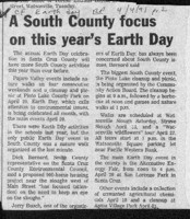 A south county focus on this year's Earth Day