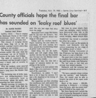 County officials hope the final bar has sounded on 'leaky roof blues