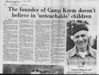 The founder of Camp Krem doesn't believe in 'unteachable' children
