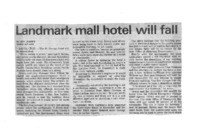 Landmark mall hotel will fall