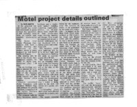 Motel project details outlined