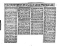 New innovation at UCSC's Long Marine Lab