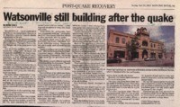 Watsonville still building after the quake