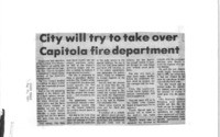 City will try to take over Capitola fire department