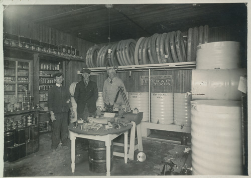 Interior of the Service Station and Battery Shop