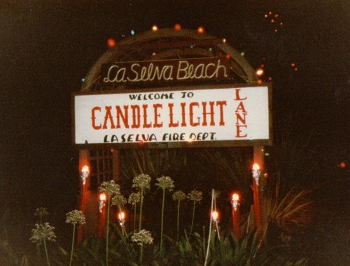 La Selva Beach Candle Light Lane Sign