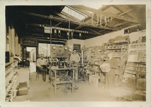 Interior of the Service Station and Battery Shop