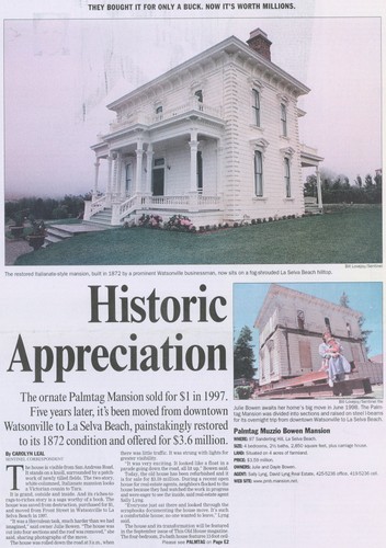 Historic appreciation [Palmtag Mansion]