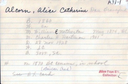 Alcorn, Alice Catherine