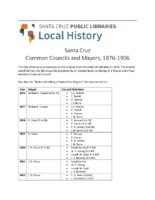 Santa Cruz Common Councils and Mayors