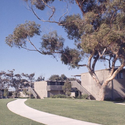 Residential Apartments, Phase One: exterior: general view from central lawn