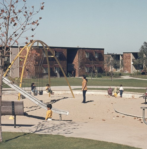 Residential Apartments, Phase Two: exterior: general view with playground