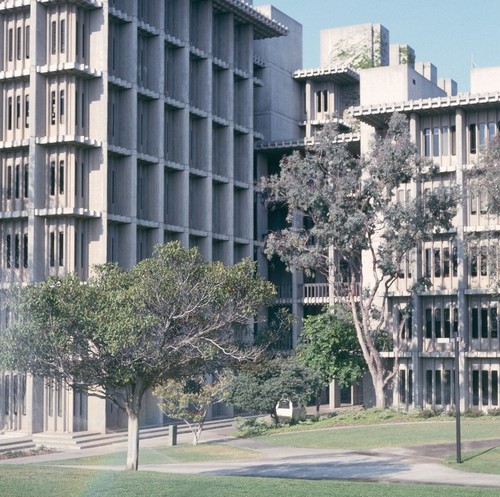 John Muir College: Electrophysics Research Building: exterior: partial view from north east