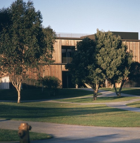 Medical Teaching Facility: exterior: partial view of north side entrance