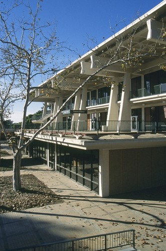 Galbraith Hall: exterior: oblique view of north side