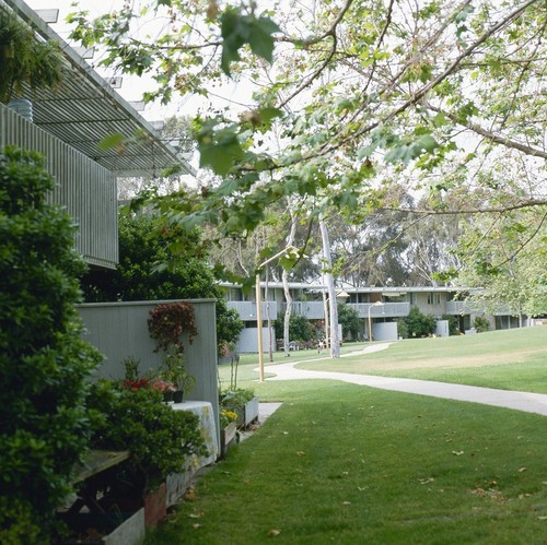 Residential Apartments, Phase One: exterior: general view from central lawn