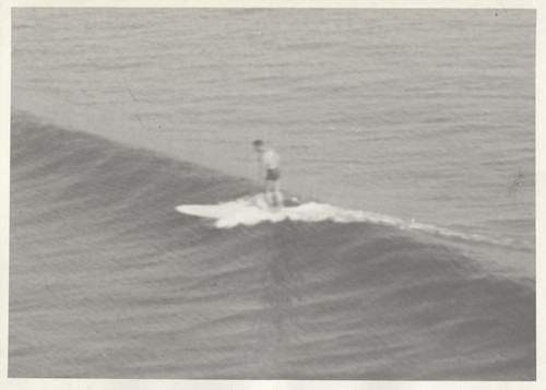 Unidentified surfer at Cowell Beach