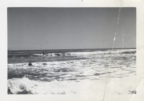 Unidentified surfers at Cowell Beach