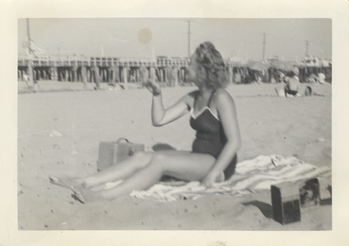 Joan Porter at Cowell Beach