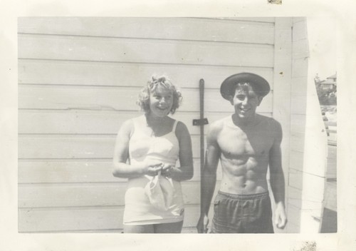 Mary Jane Warren, Harry Mayo at Cowell Beach