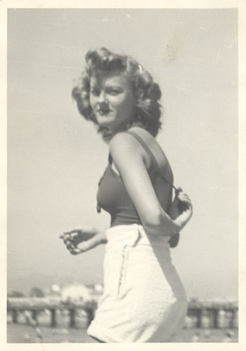 Barbara Merrell at Cowell Beach