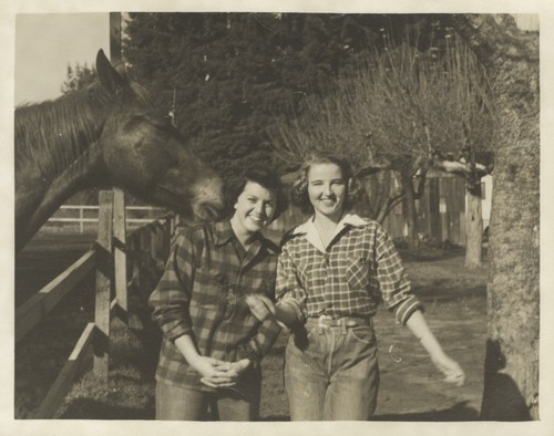 Sally Coen, Virginia Horner with horse