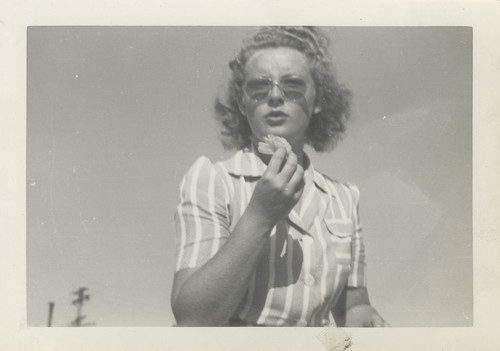 Joan Porter at Cowell Beach