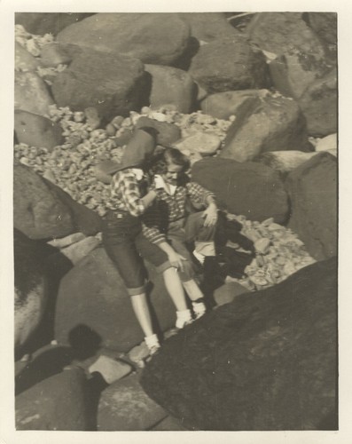 Phyllis Cole, Virginia Horner at Cowell Beach