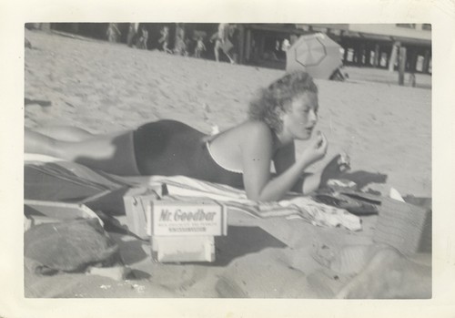 Joan Porter at Cowell Beach