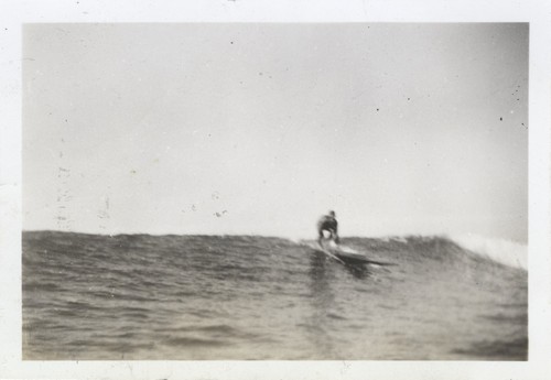 Unidentified surfer at Cowell Beach