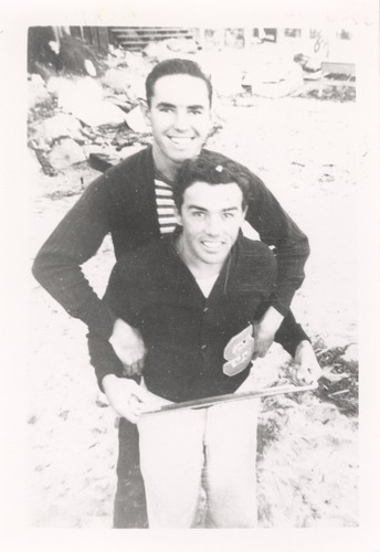 Eugene "Jeep" Allen, Claude "Duke" Horan at Cowell Beach