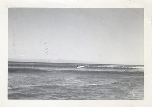 Unidentified surfers at Cowell Beach