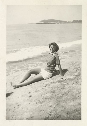 Joyce Riordan at Cowell Beach