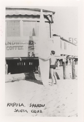 Kapula and Lee Sparrow at Cowell Beach