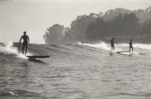 Jack Moore, Sam Maugeri and Bill Grace at Cowell Beach