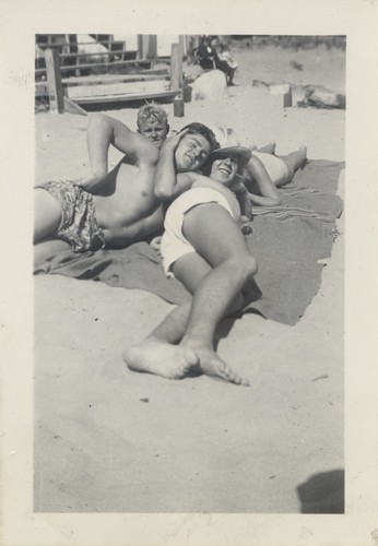 Jack Windsor, Tommy Roussel, Gerald Owens at Cowell Beach