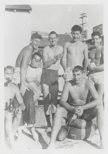 Front row, Dave "Count" Littlefield, Bob Rittenhouse. Back row: Bob Gillies, Harry Mayo, Chet Mayo, Frank Knowles, Terrence Hickey