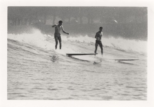 Sam Maugeri and Bill Grace at Cowell Beach