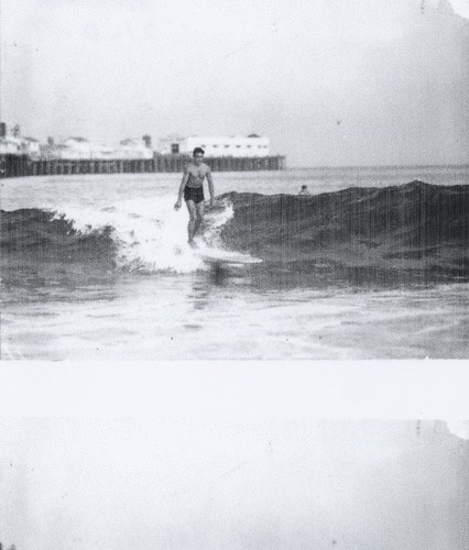 Unidentified surfer at Cowell Beach