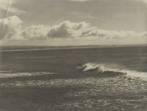 Unidentified surfers at Pleasure Point