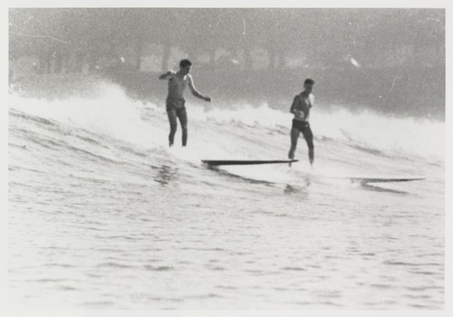 Sam Maugeri, Bill Grace at Cowell Beach