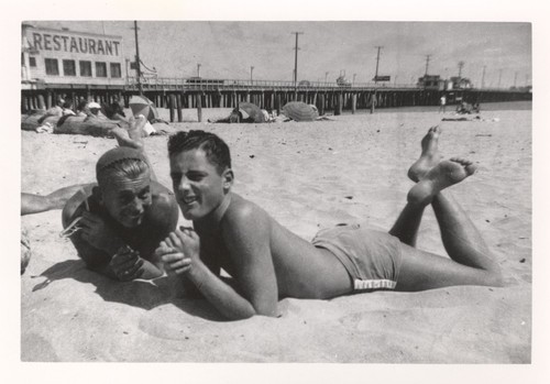 Rich Thompson, Jack Moore at Cowell Beach