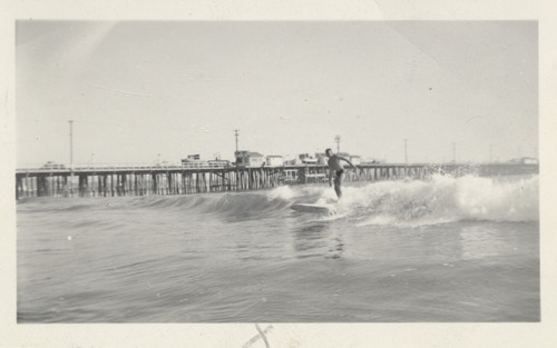 Unidentified surfer at Cowell Beach