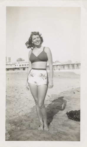 Edith Ann Gates "Edie" at Cowell Beach