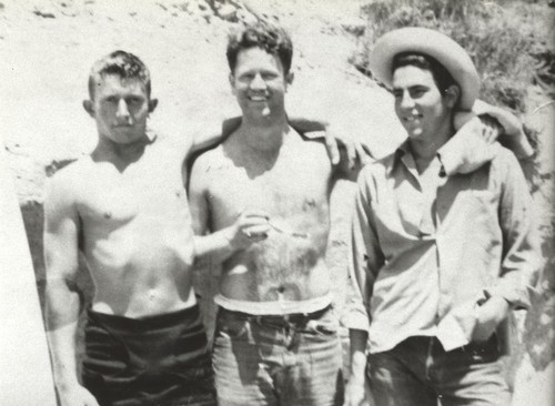 Bob Gillies, Lloyd Hooper, Harry Mayo at Cowell Beach