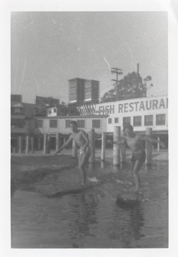 Duane Polly and Lloyd Ragon at Cowell Beach